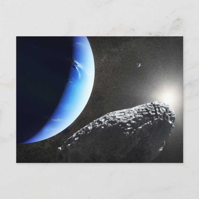 Ein Neptun ist ein winziges Mondlager. Postkarte (Vorderseite)