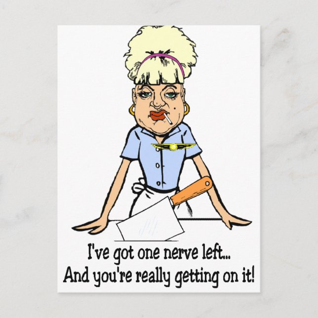 ein Nerv verlassen Postkarte (Vorderseite)
