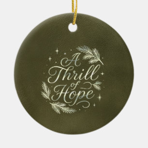 Ein Nervenkitzel der Hoffnung Schrift Elegantes gr Keramik Ornament