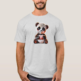 Ein netter Panda schenkt Ihnen sein Herz. T-Shirt