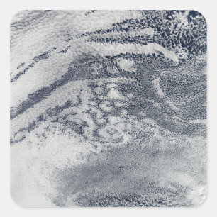 Ein Netz von Wolken über dem Pazifik Quadratischer Aufkleber