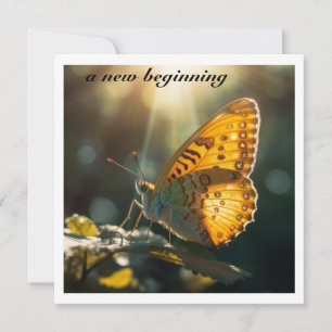 Ein Neuanfang Gelbe Butterfly Baby Shower Einladung