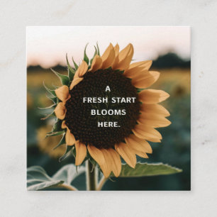 Ein Neubeginn: Inspiration für Sonnenblumen Empfehlungskarte