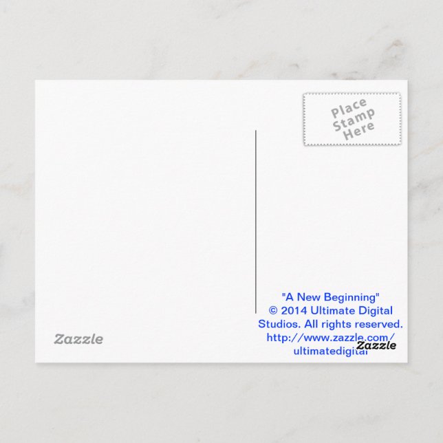 Ein neuer Anfang Postkarte (Rückseite)