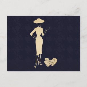 Ein neuer Look Vintage-Mode der 1950er Jahre Postkarte