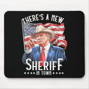 Ein neuer Sheriff in der Stadt, Cowboy Trump 2024 Mousepad