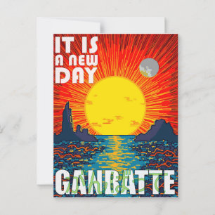 Ein neuer Tag - Behalt zu gehen! Postkarte