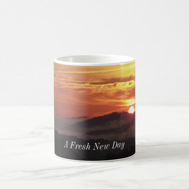 Ein neuer Tag Kaffeetasse (Mittel)