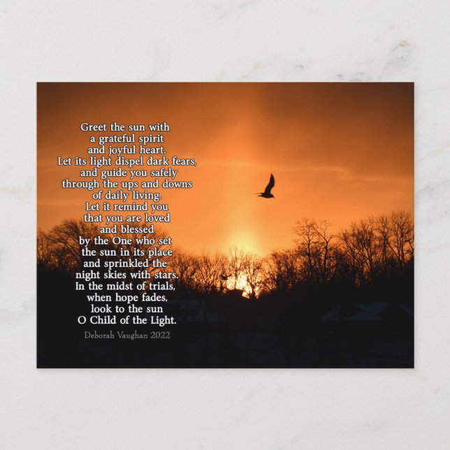 Ein neuer Tag Postkarte (Vorderseite)