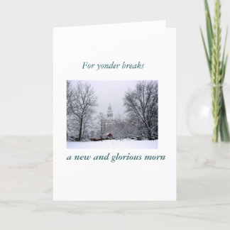 Ein neuer und prachtvoller Morgen Feiertagskarte