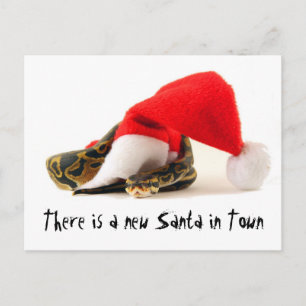 Ein neuer Weihnachtsmann in der Stadt Feiertagspostkarte