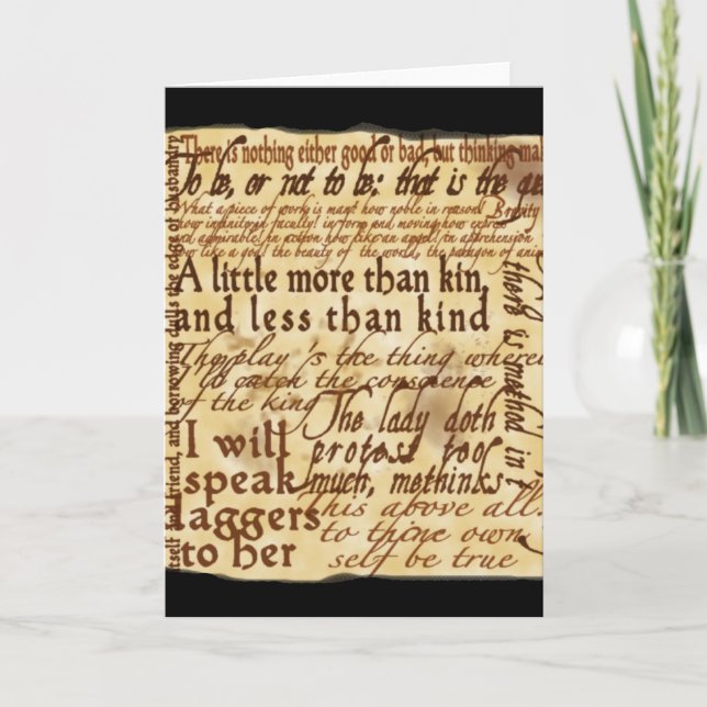 Ein neues Drama - Hamlet-Gruß-Karte Karte (Vorderseite)