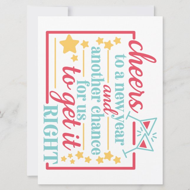 Ein neues Jahr Feiertagskarte (Vorderseite)