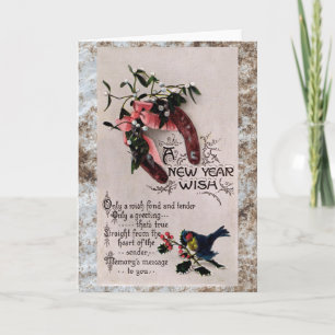 Ein neues Jahr wünscht Feiertagskarte