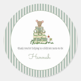 Ein neues Kapitel Baby-Dusche Runder Aufkleber