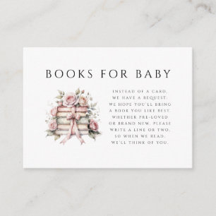 Ein neues Kapitel Baby Shower Bücher für Babys Begleitkarte