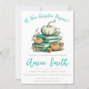 Ein neues Kapitel beginnt! Autumn Pumpkin Brautpar Einladung