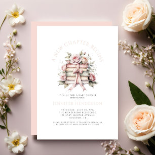 Ein neues Kapitel beginnt Baby Shower Einladung