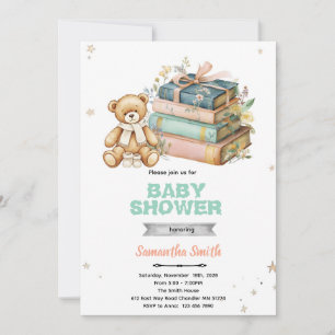 Ein neues Kapitel beginnt Baby Shower Einladung