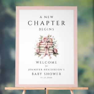 Ein neues Kapitel beginnt Baby Shower Willkommen Acrylschild
