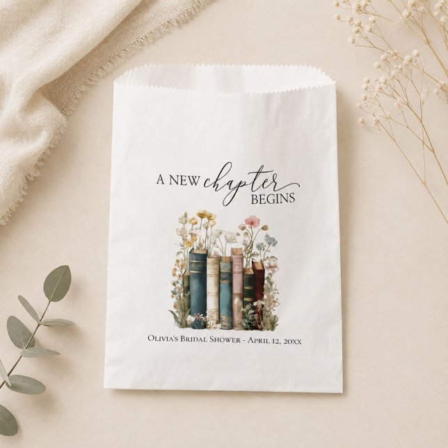 Ein neues Kapitel beginnt Brautparty Geschenktütchen (A New Chapter Begins Favor Bag )