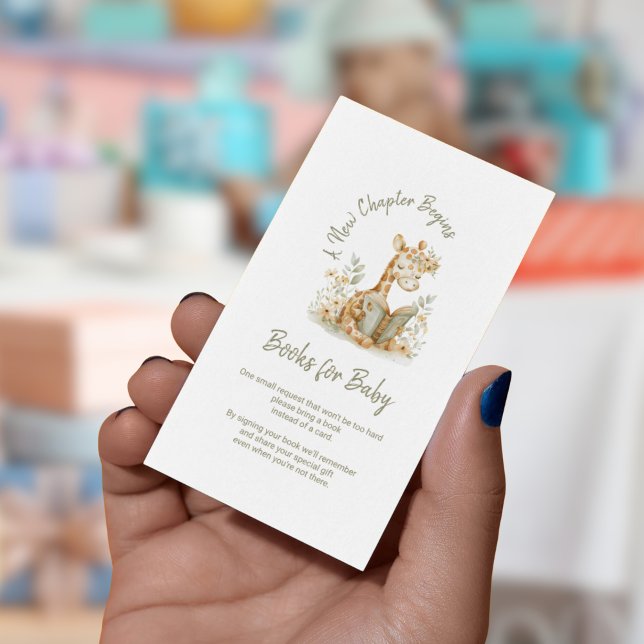 Ein neues Kapitel beginnt Bücher für Babyeinlage Begleitkarte (Von Creator hochgeladen)