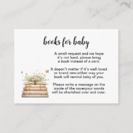 Ein neues Kapitel beginnt Bücher fürs Baby Beilage Hinweiskarte