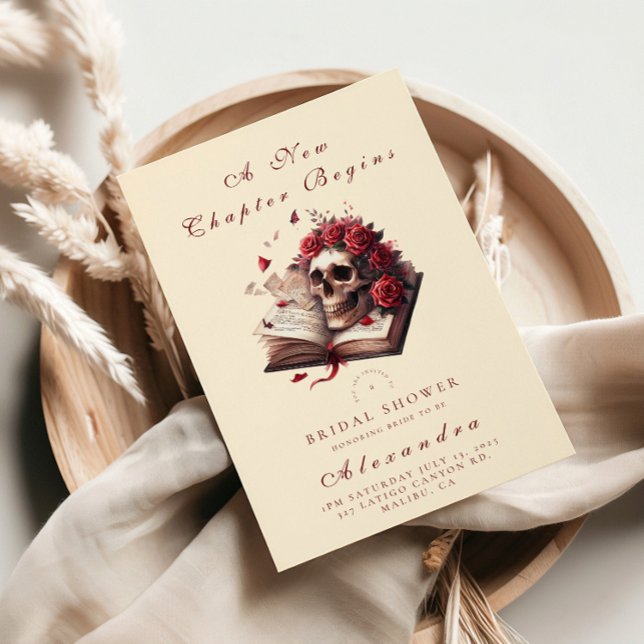 Ein neues Kapitel beginnt das gotische Brautparty Einladung (Von Creator hochgeladen)