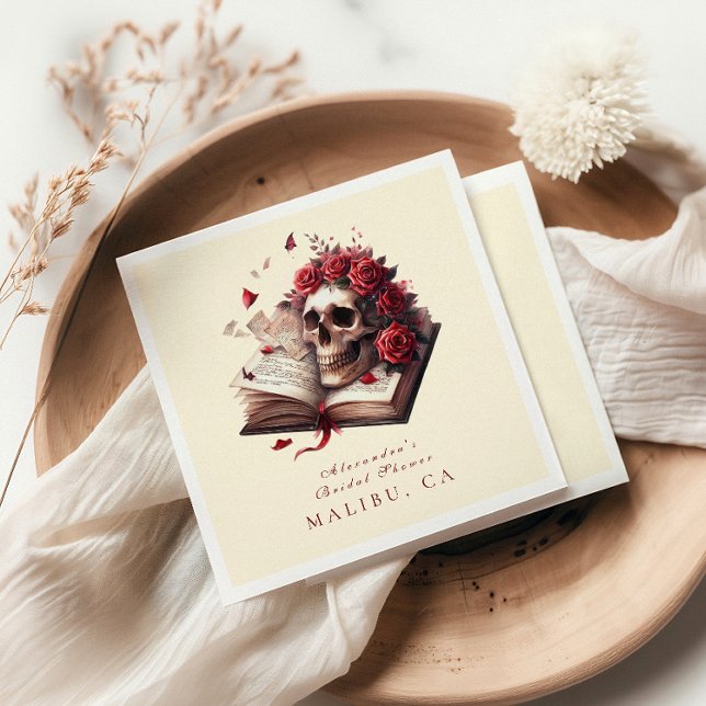 Ein neues Kapitel beginnt das gotische Brautparty Serviette (Von Creator hochgeladen)