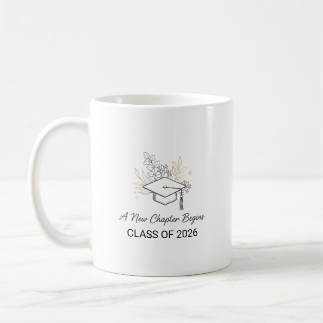 Ein neues Kapitel beginnt Klasse 2026 Kaffeetasse (Links)