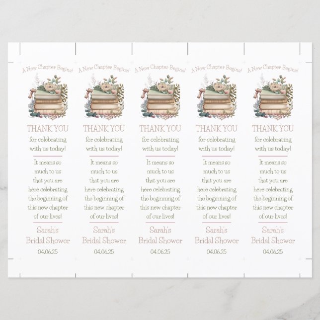 Ein neues Kapitel beginnt! Lesezeichen Dusche Gefa (Vorderseite)