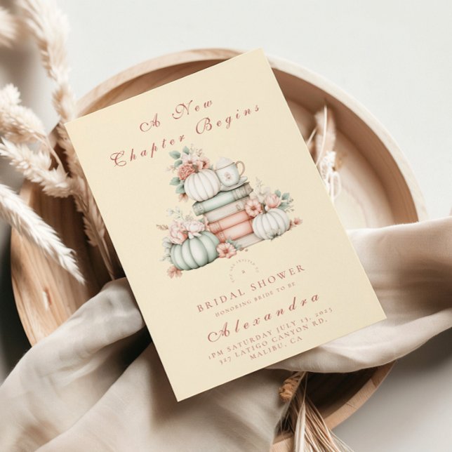 Ein neues Kapitel beginnt mit blauen Brautpartys Einladung (Von Creator hochgeladen)