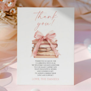 Ein neues Kapitel beginnt mit der Pink Bow Books B Dankeskarte