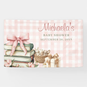 Ein neues Kapitel beginnt Pink Bow Books Baby Show Banner
