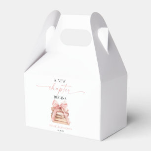 Ein neues Kapitel beginnt Pink Bow Books Babyparty Geschenkschachtel
