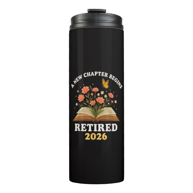 Ein neues Kapitel beginnt Rentner 2026 Thermosbecher (Vorderseite)