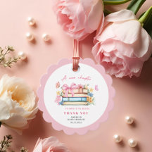 Ein neues Kapitel beginnt Vintage rosa Baby Shower