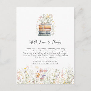Ein neues Kapitel beginnt Wildflower Baby Shower Postkarte