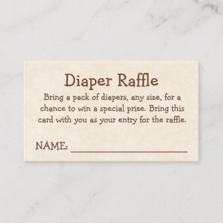 Ein neues Kapitel beginnt - Windel-Raffle Begleitkarte