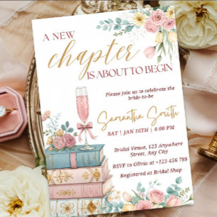 Ein neues Kapitel Bridal-Dusche-Einladungs-Templat Einladung