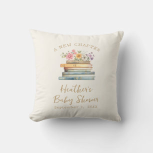 Ein neues Kapitel Bücher Babyparty Kissen
