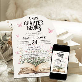 Ein neues Kapitel fängt die Pink-Wildblume der Bab Einladung