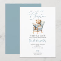 Ein neues Kapitel fängt Teddy Bear Baby Shower Boy