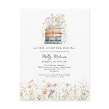 Ein neues Kapitel fängt Wildblume Baby Dusche an