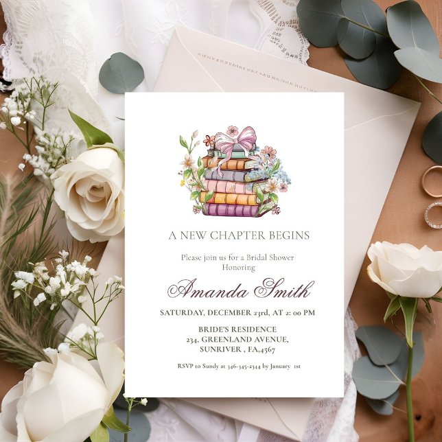 Ein neues Kapitel-Geschichte-Brautparty Einladung (Von Creator hochgeladen)