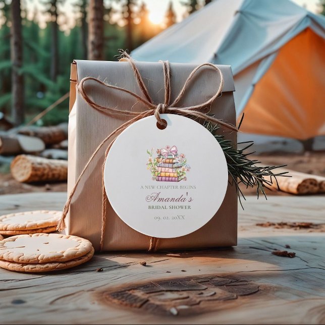 Ein neues Kapitel-Geschichte-Brautparty Geschenkanhänger (Von Creator hochgeladen)