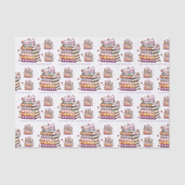 Ein neues Kapitel-Geschichte-Brautparty Seidenpapier (Vorderseite)