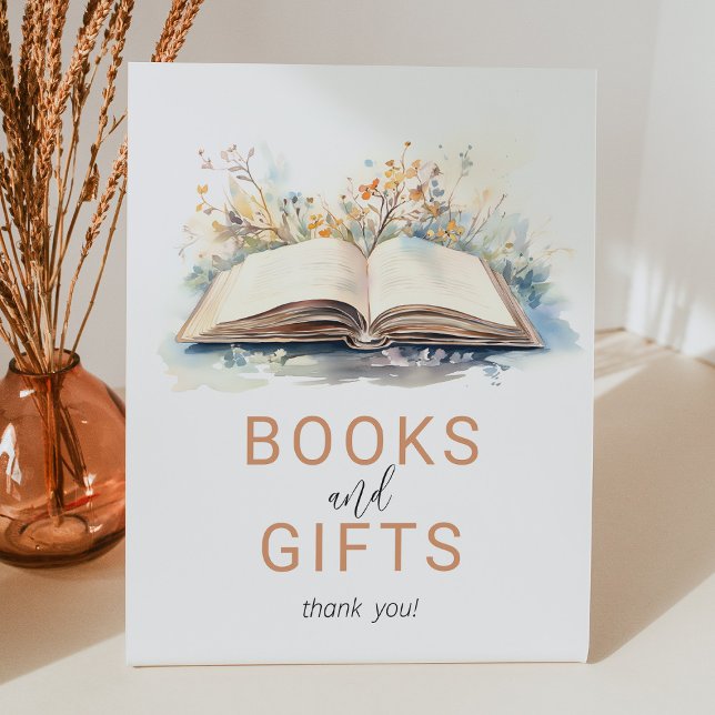 Ein neues Kapitel Kinderdusche Bücher und Geschenk Sockelschild (Von Creator hochgeladen)