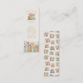 Ein neues Kapitel Wildblume Book Lesezeichen Bevor Mini Visitenkarte