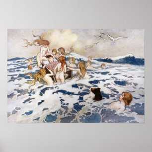 Ein neues Water Baby von Warwick Goble Poster